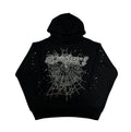 Sp5der Worldwide Rhinestone Hoodie|Black