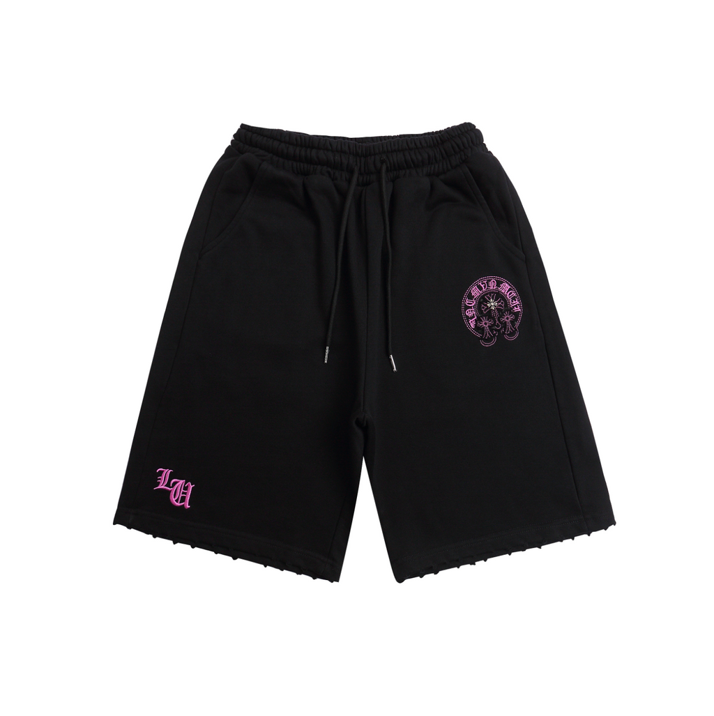 Chrome Hearts Pink Horseshoe Logo Sweatshorts