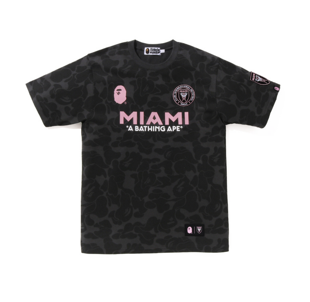 BAPE x Inter Miami CF Camo Tee in Black