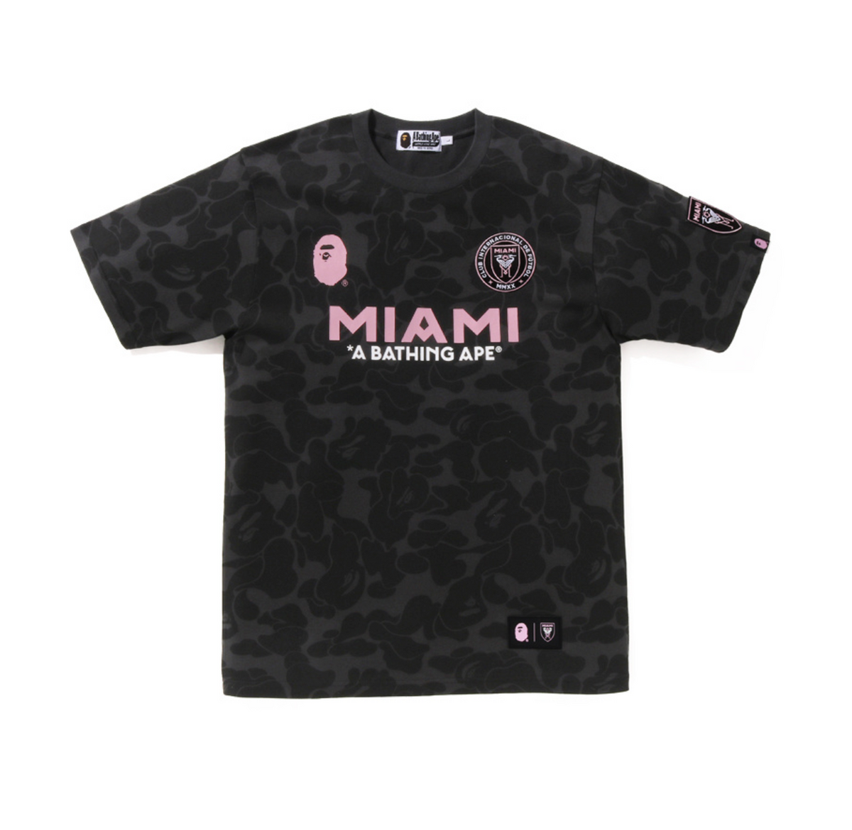 BAPE x Inter Miami CF Camo Tee in Black
