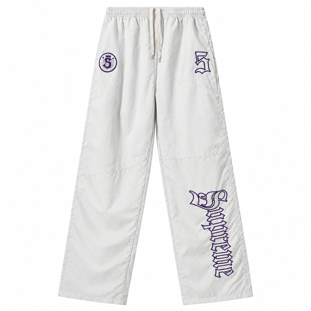 Supreme Old English Track Pants|White