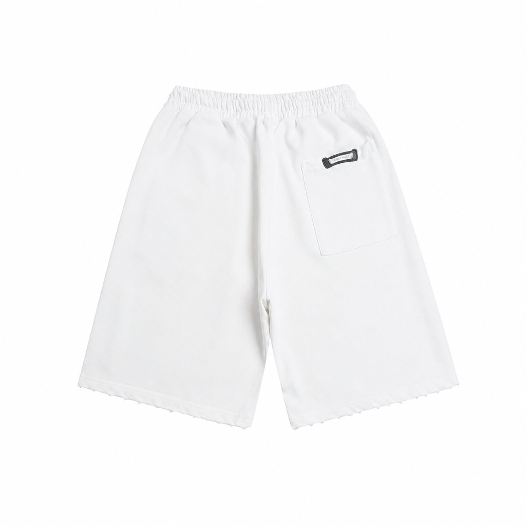 Chrome Hearts Pink Horseshoe Logo Sweatshorts|White