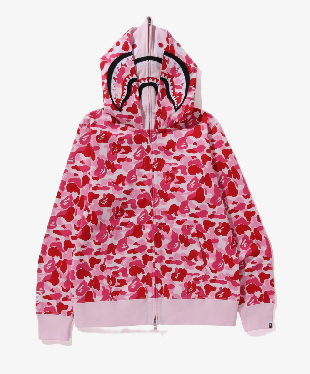 BAPE full-zip pink hoodie